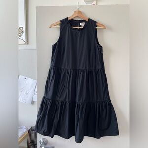 J.CREW FACTORY TIERED BLACK DRESS